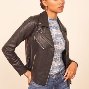 NWOT Veda Bad Leather Jacket Reformation Size XS